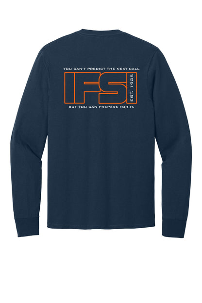 IFSI Webstore - Port & Company Long Sleeve Core Cotton Tee - 2026 Can't Predict - PC54LS [Navy] Back