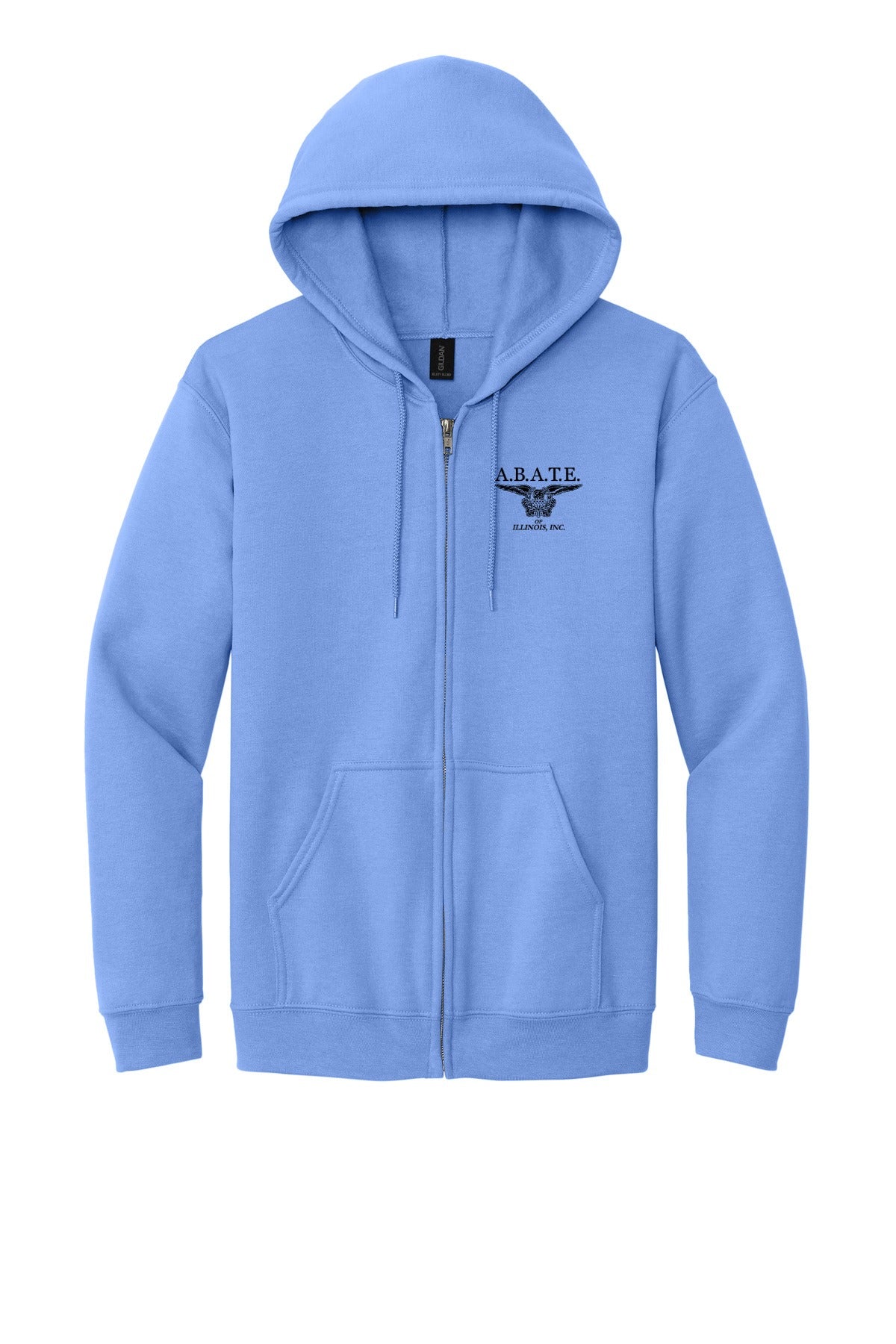 Abate Design 01 Full-Zip Hoodie Carolina Blue front