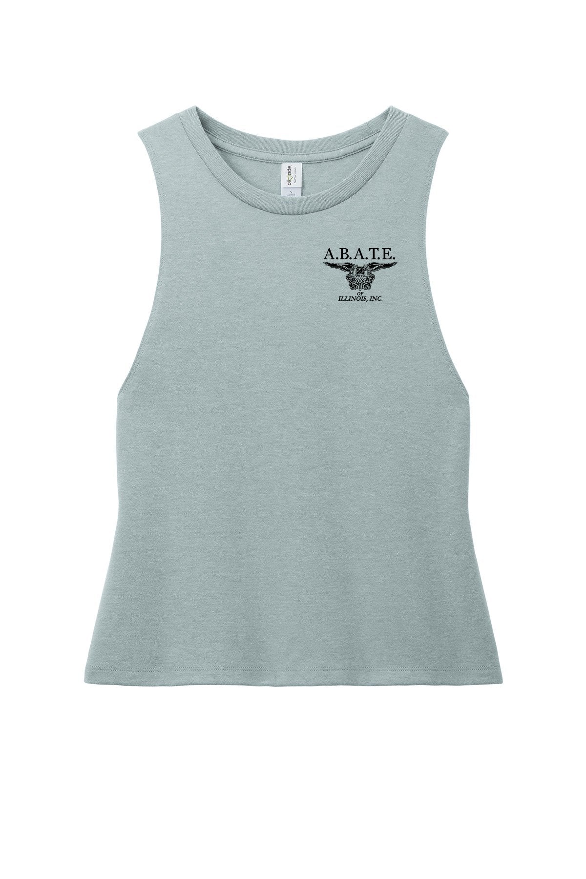 Abate Design 01 Allmade Women's Tri-Blend Muscle Tank Aluminum Grey front