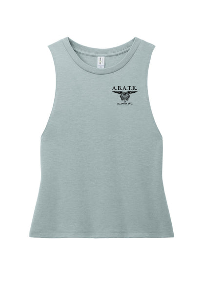 Abate Design 01 Allmade Women's Tri-Blend Muscle Tank Aluminum Grey front