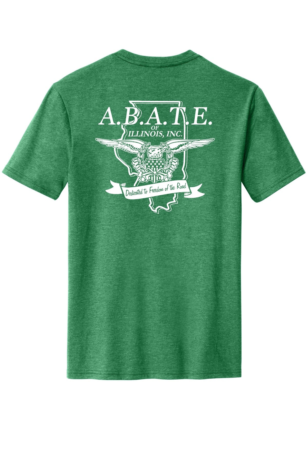 Abate Design 01 District Perfect Blend CVC Tee DM108 Heathered Kelly Green back