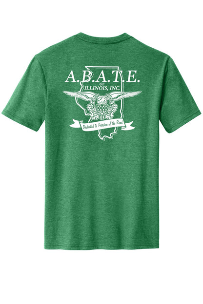 Abate Design 01 District Perfect Blend CVC Tee DM108 Heathered Kelly Green back
