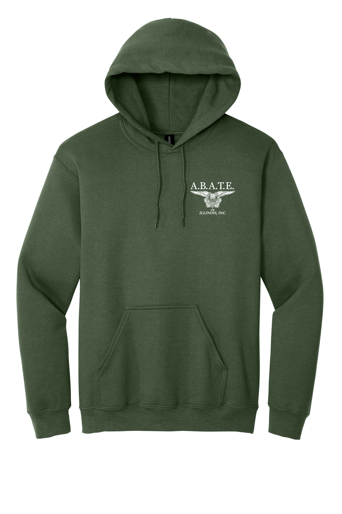 Abate - Abate of illinois - Design 01 - Hoodies - Gildan 18500 - Military Green - Front