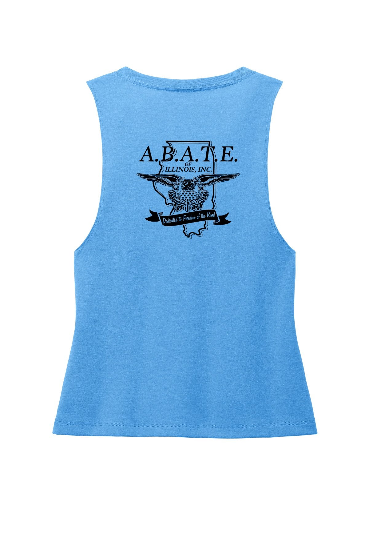 Abate Design 01 Allmade Women's Tri-Blend Muscle Tank Azure Blue back