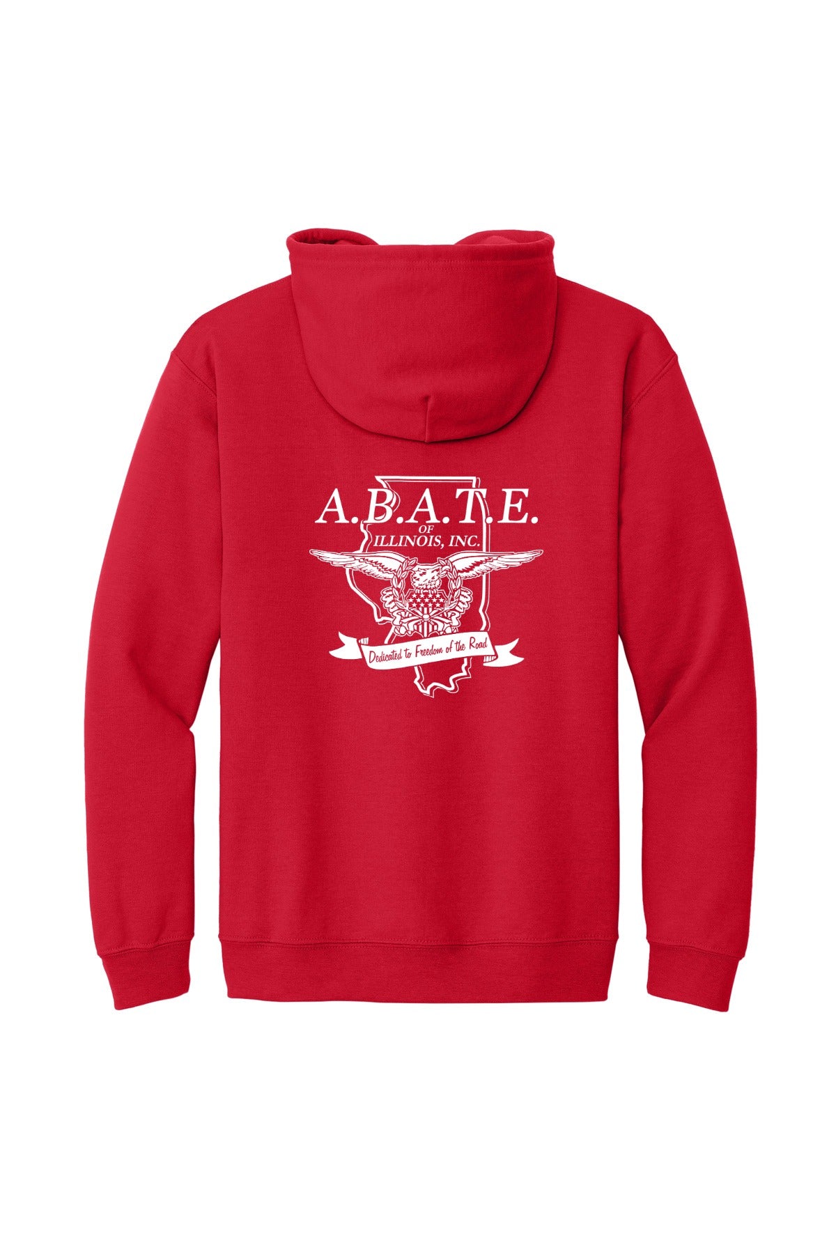 Abate Design 01 Full-Zip Hoodie Red back