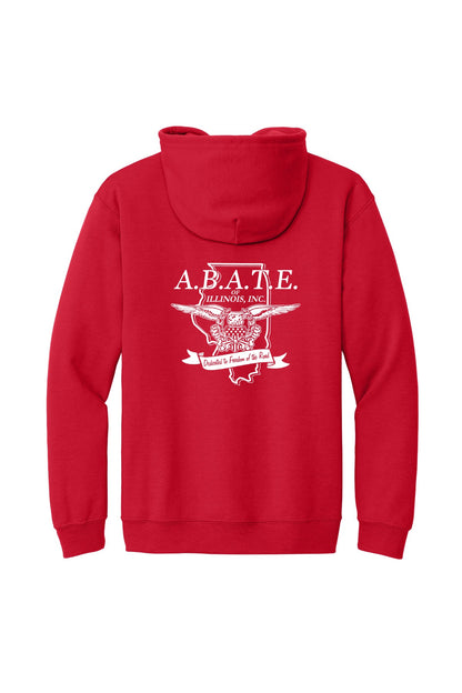 Abate Design 01 Full-Zip Hoodie Red back