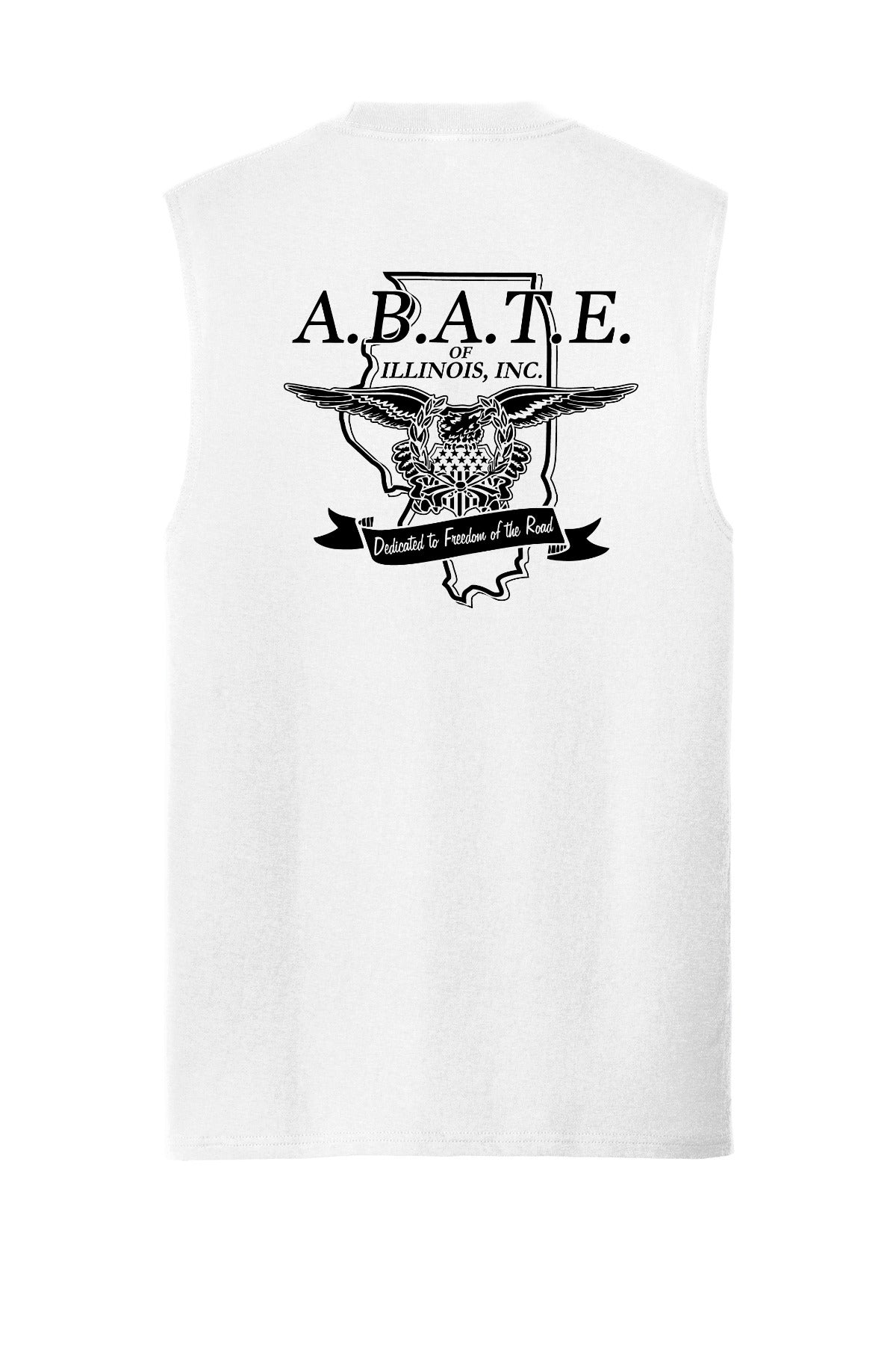 Abate Design 01 Core Cotton Sleeveless Tee White back