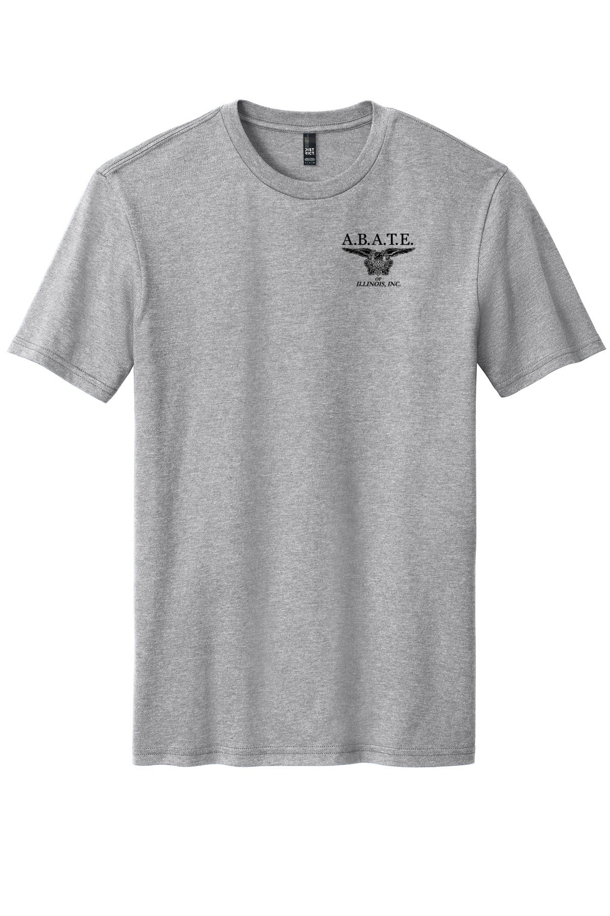 Abate Design 01 District Perfect Blend CVC Tee DM108 Light Heather Grey front