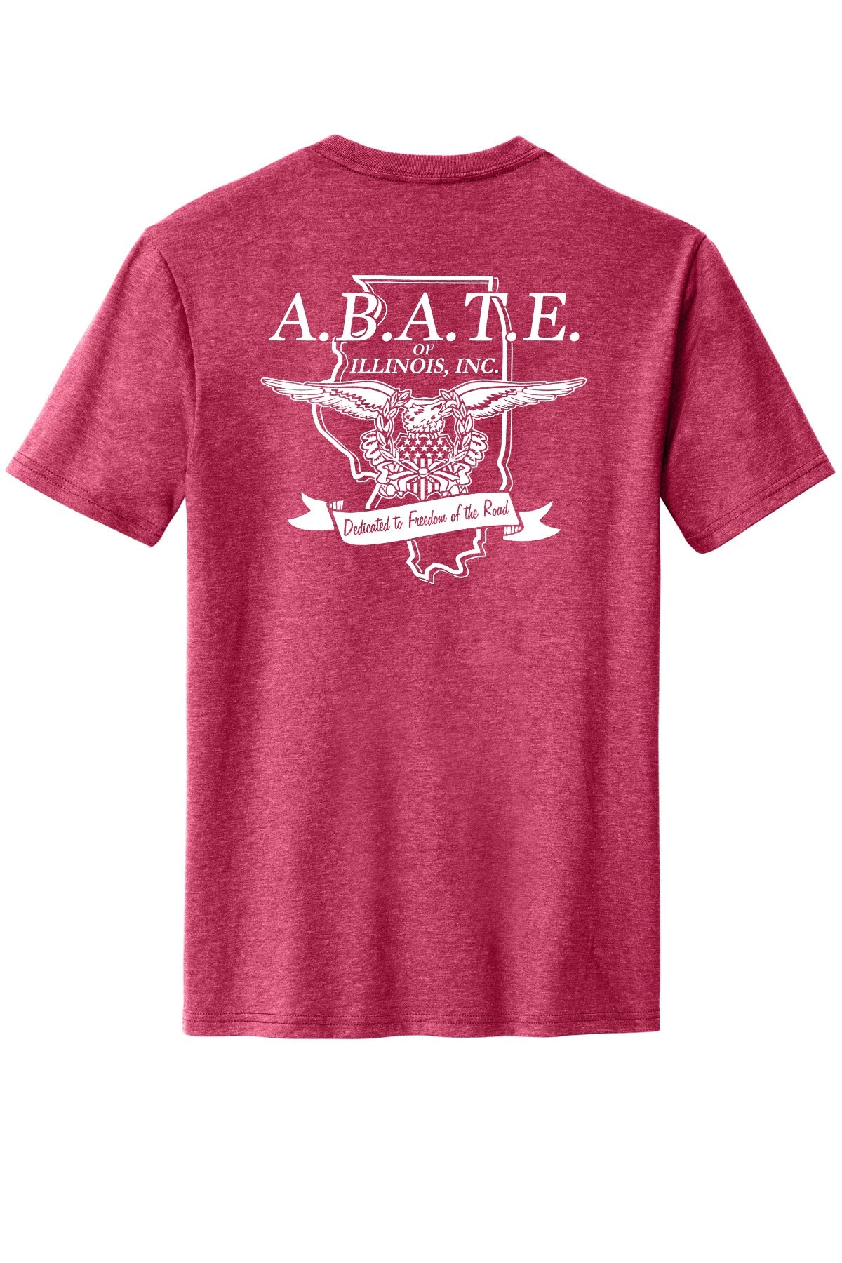 Abate Design 01 District Perfect Blend CVC Tee DM108 Heathered Red back