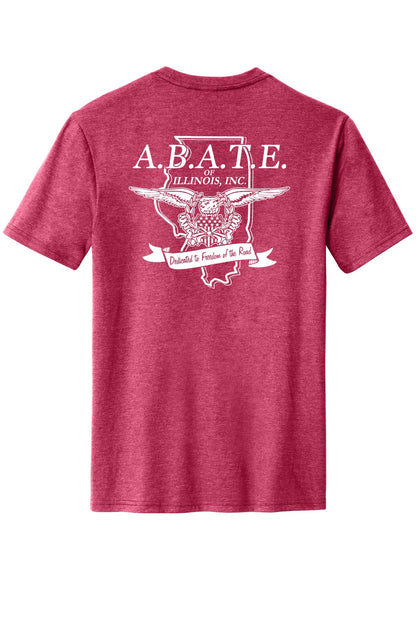 Abate Design 01 District Perfect Blend CVC Tee DM108 Heathered Red back