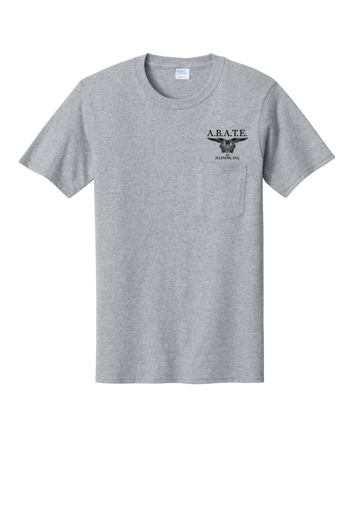 Abate Design 01 Pocket Tee Athletic Heather front