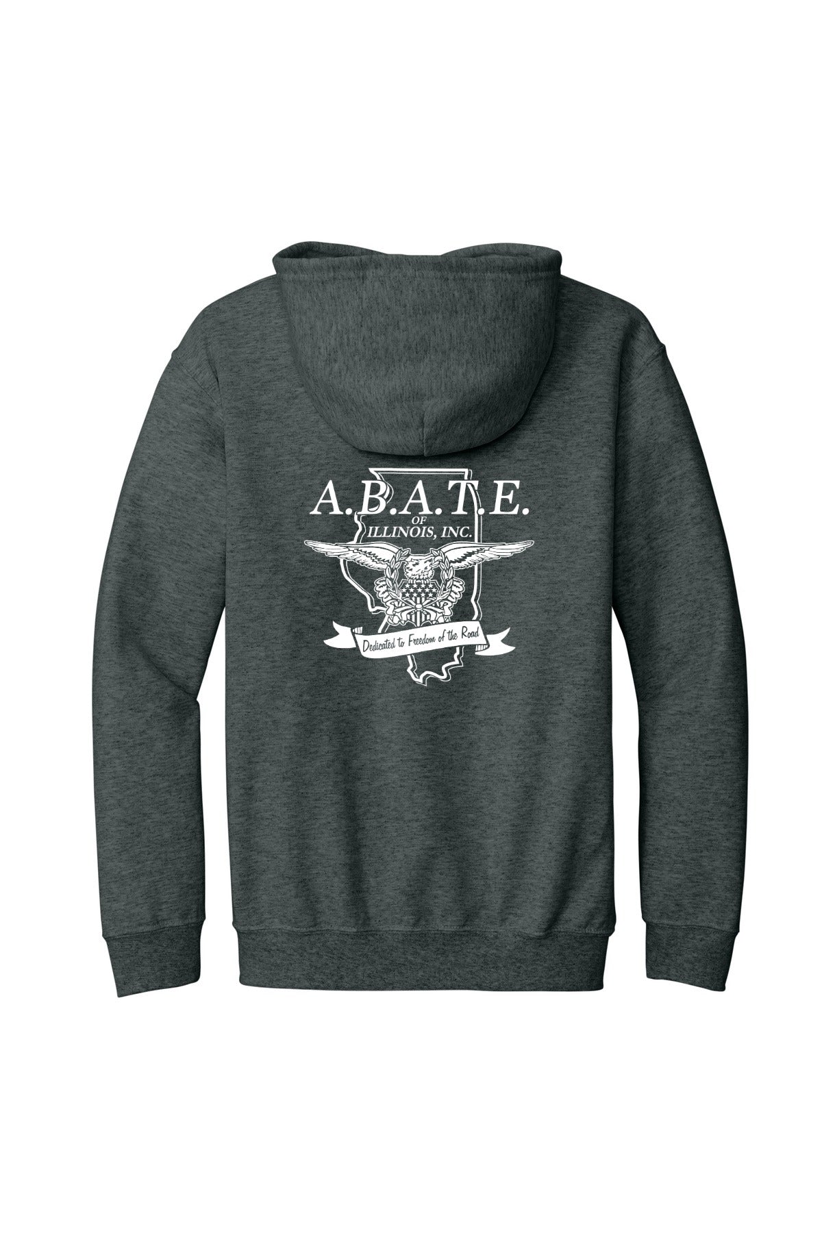 Abate Design 01 Full-Zip Hoodie Dark Heather Grey back