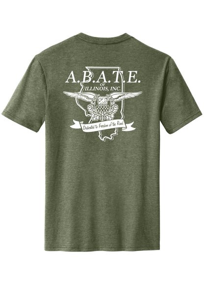 Abate Design 01 District Perfect Blend CVC Tee DM108 Heathered Olive back