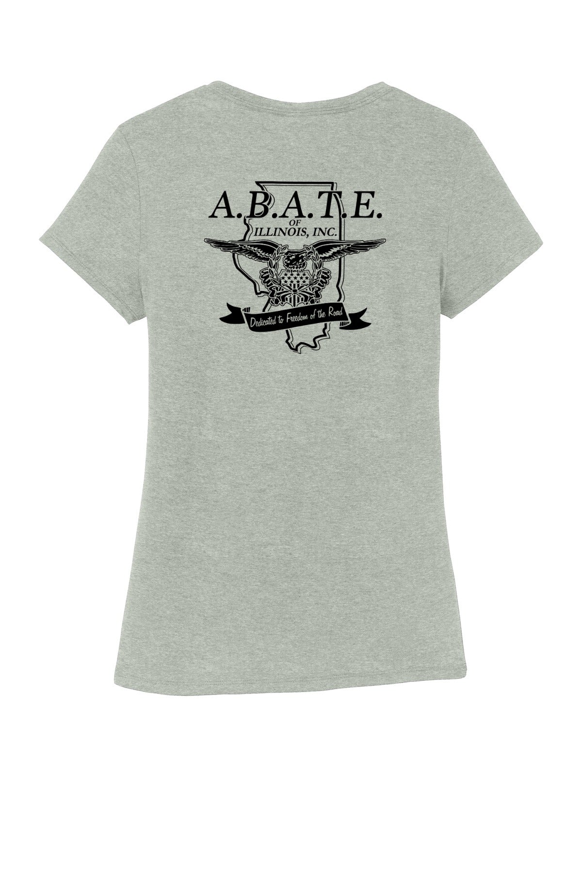 Abate Design 01 District Women's Perfect Tri Tee Heathered Grey back