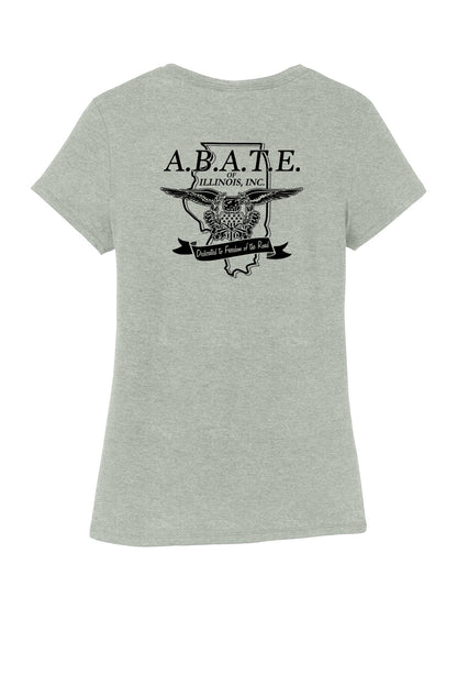 Abate Design 01 District Women's Perfect Tri Tee Heathered Grey back
