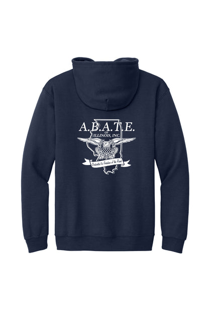 Abate Design 01 Full-Zip Hoodie Navy back