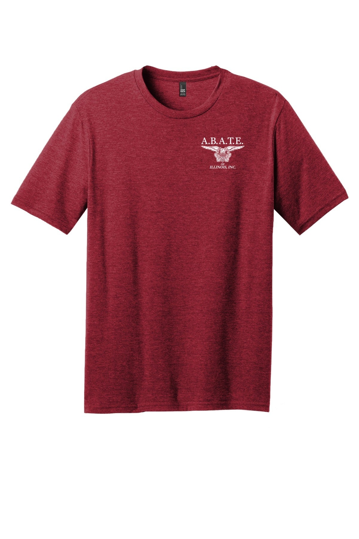 Abate Design 01 District Perfect Blend CVC Tee DM108 Red Fleck front