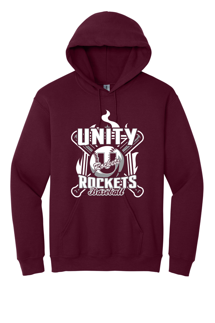 Unity - Baseball - Design 05 - Hooded Sweatshirt - Gildan 18500
