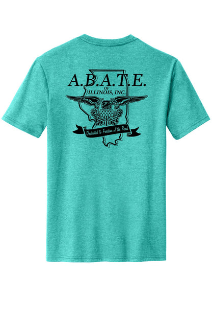 Abate Design 01 District Perfect Blend CVC Tee DM108 Aqua Heather back