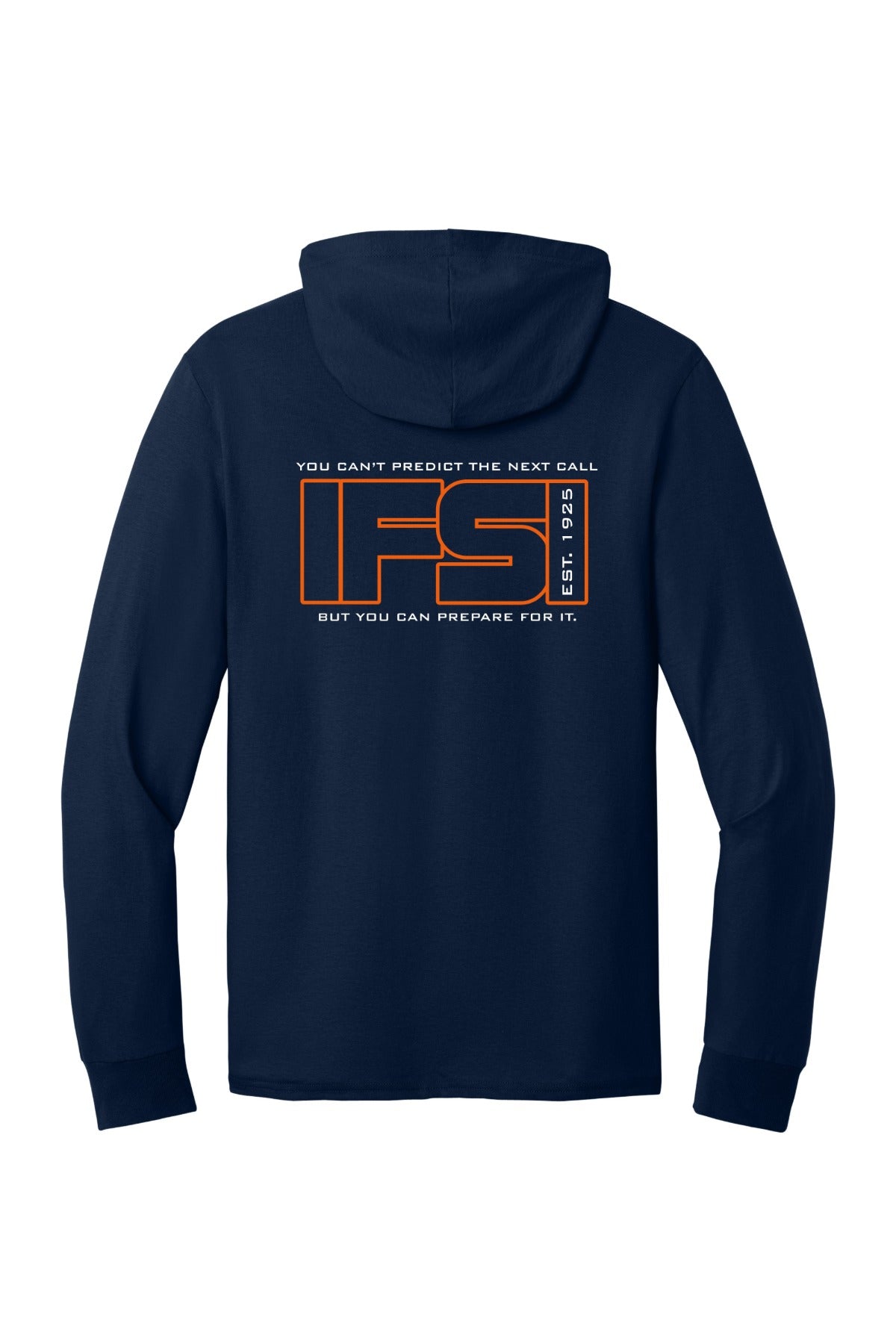 IFSI Webstore - Jerzees Classics Unisex Cotton Long Sleeve Hooded T-Shirt - 2026 Can't Predict - 363LH [J. Navy] Back