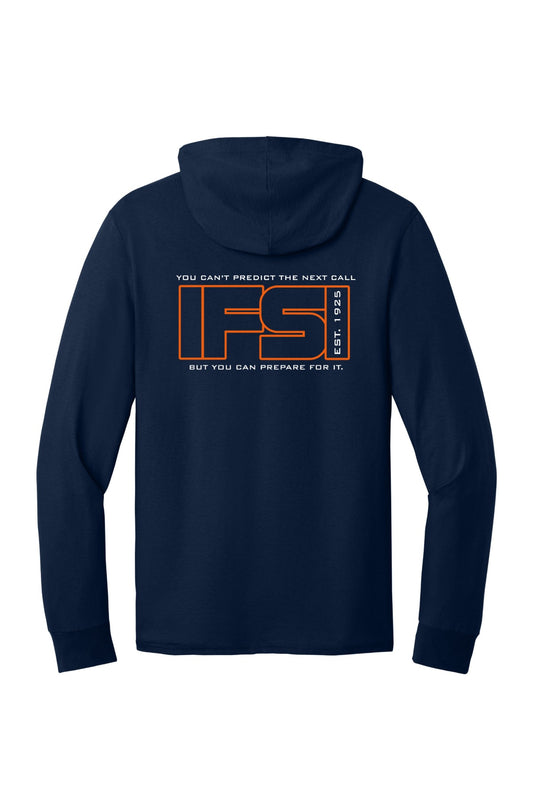IFSI Webstore - Jerzees Classics Unisex Cotton Long Sleeve Hooded T-Shirt - 2026 Can't Predict - 363LH [J. Navy] Back