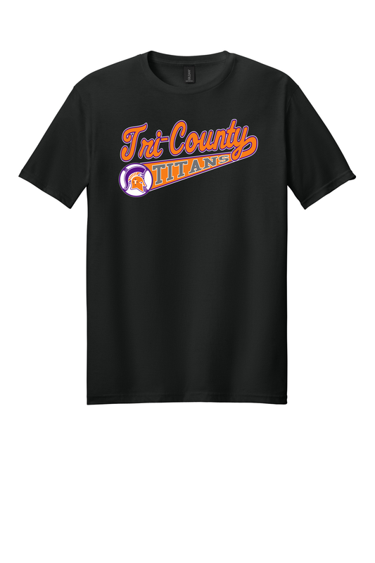 Tri-County - Baseball - Design 1 - T-shirt - Gildan 64000 - Black