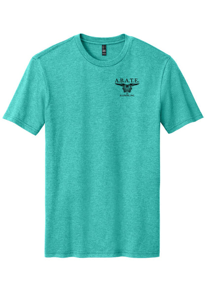 Abate Design 01 District Perfect Blend CVC Tee DM108 Aqua Heather front