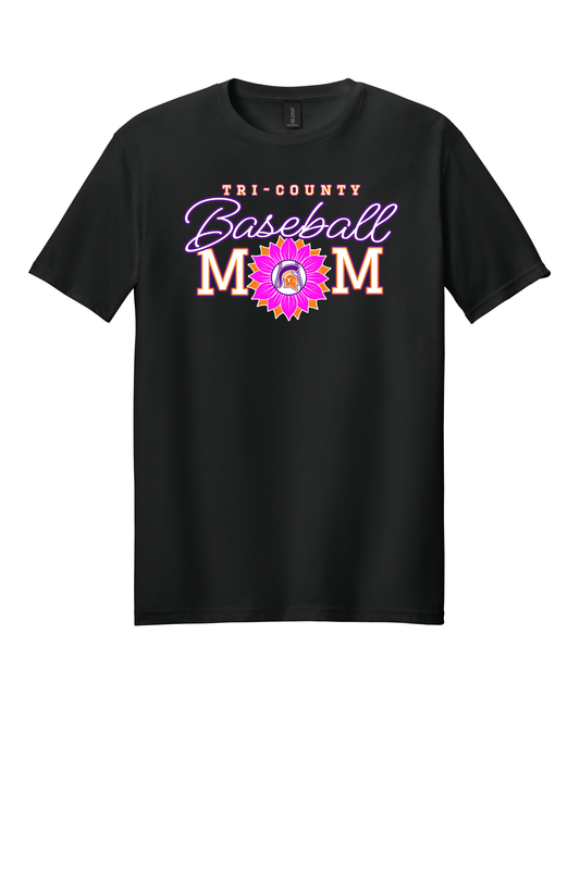 Tri-County - Baseball - Design 2 - T-shirt - Gildan 64000 - Black