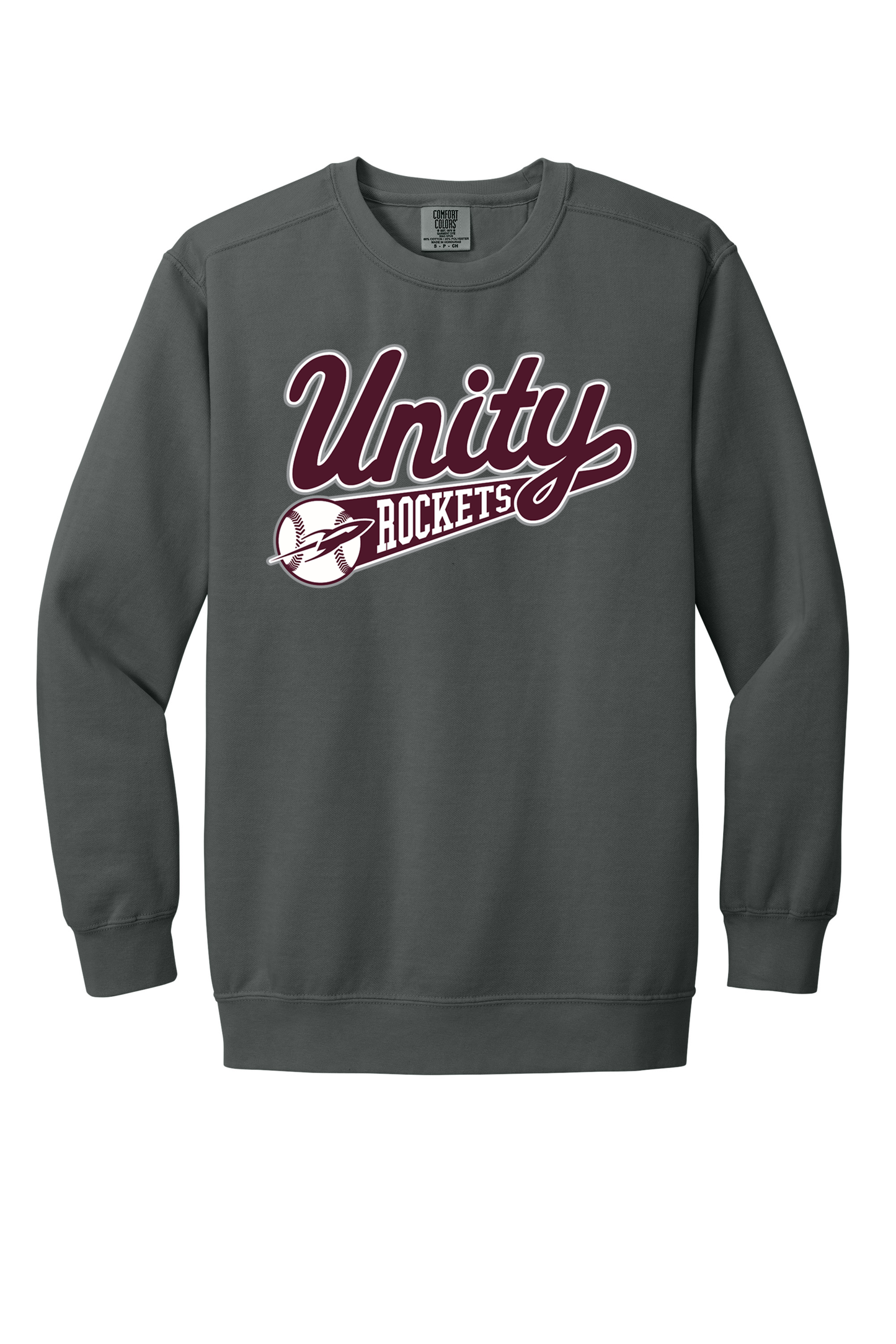 Unity - Baseball - Design 1 - Crewneck Sweatshirt - Comfort Color 1566 - Pepper
