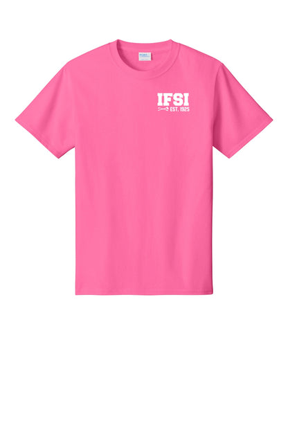 IFSI Webstore - Port & Company Core Cotton Tee - 2026 Never Stop Training - PC54 [Neon Pink] Front