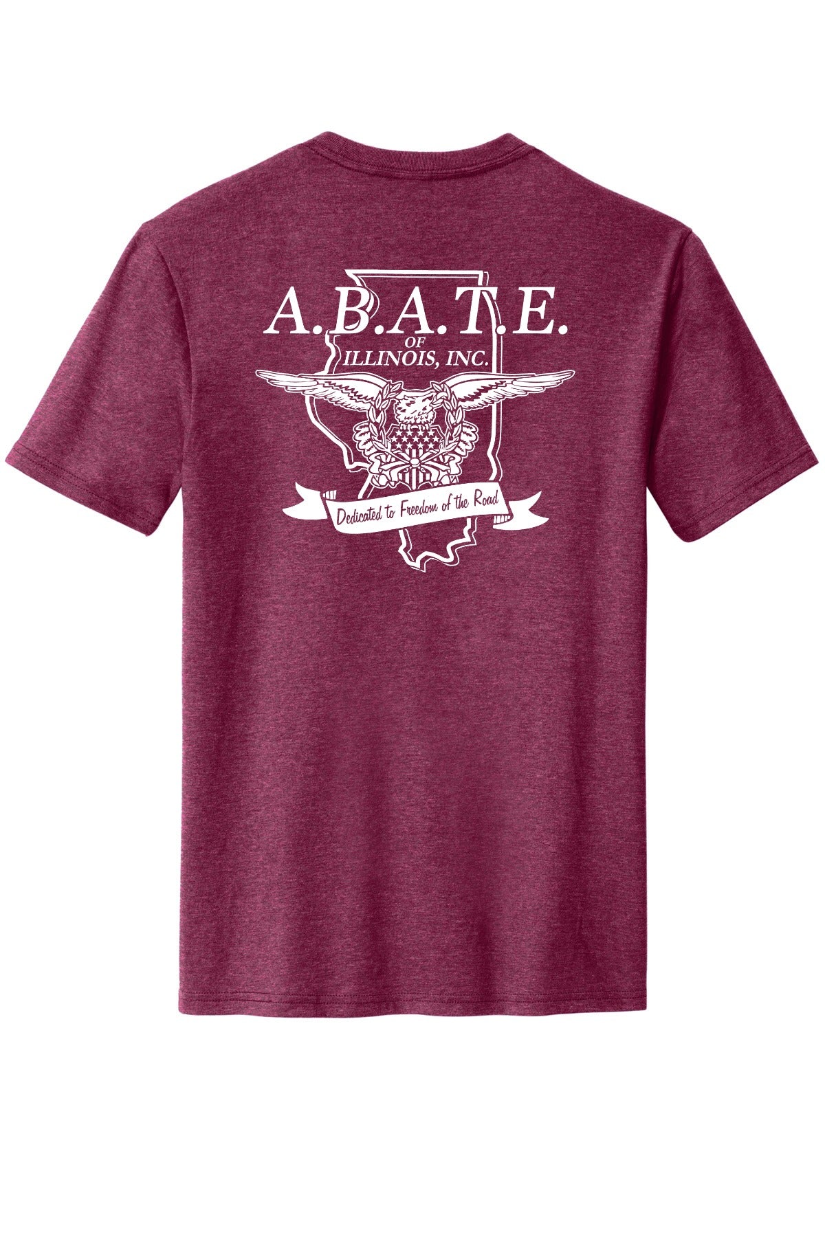 Abate Design 01 District Perfect Blend CVC Tee DM108 Raspberry Fleck back