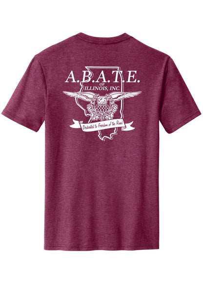 Abate Design 01 District Perfect Blend CVC Tee DM108 Raspberry Fleck back