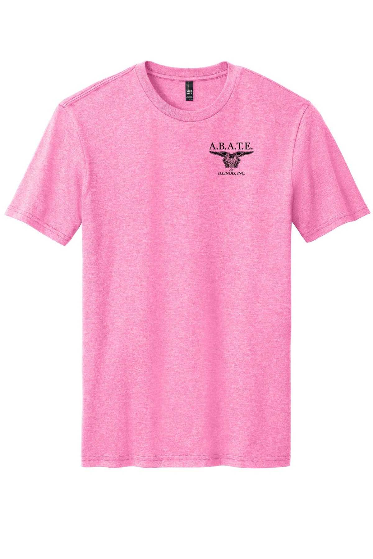 Abate Design 01 District Perfect Blend CVC Tee DM108 Awareness Pink Heather front