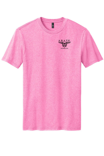 Abate Design 01 District Perfect Blend CVC Tee DM108 Awareness Pink Heather front