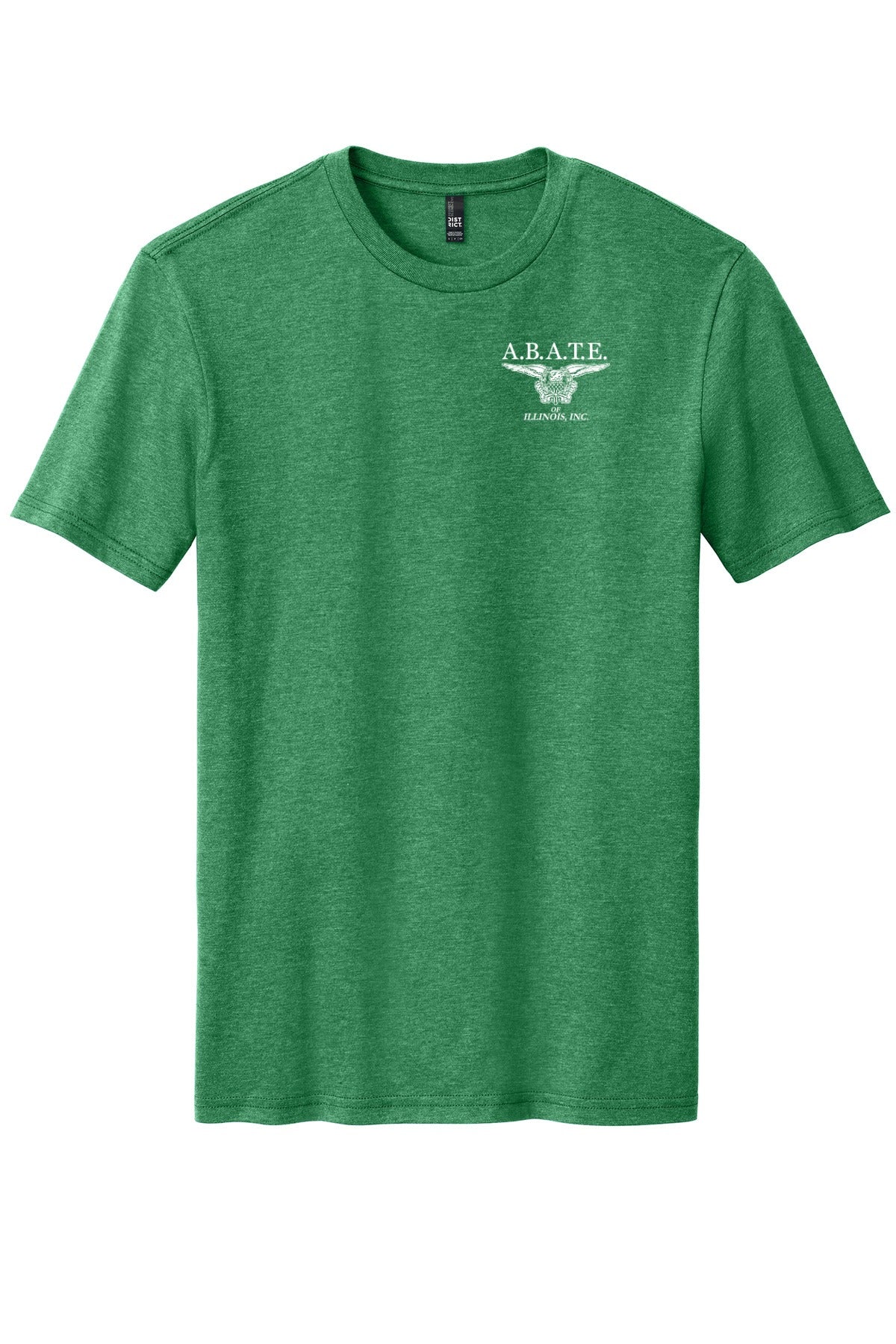 Abate Design 01 District Perfect Blend CVC Tee DM108 Heathered Kelly Green front