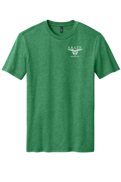 Abate Design 01 District Perfect Blend CVC Tee DM108 Heathered Kelly Green front