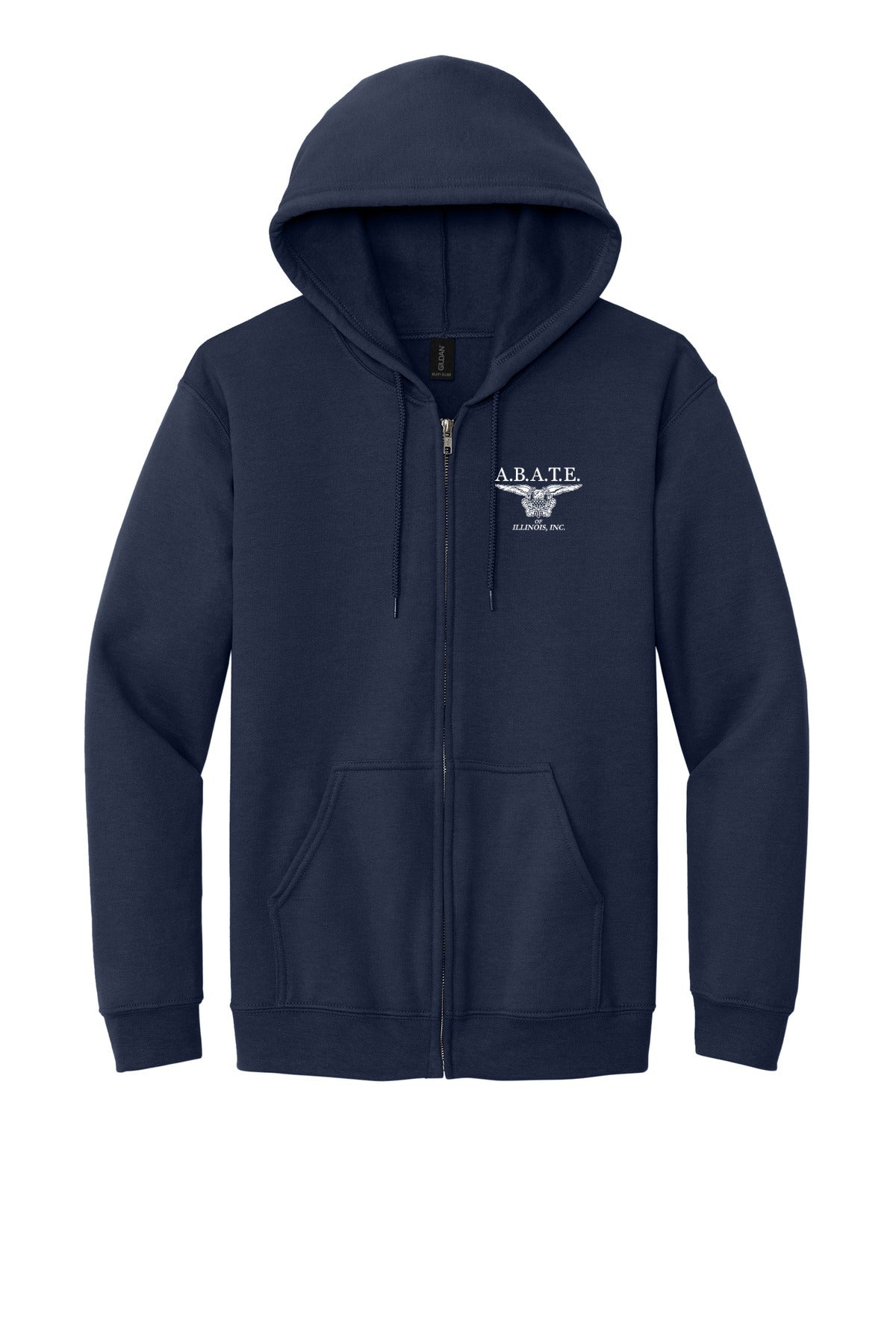 Abate Design 01 Full-Zip Hoodie Navy front