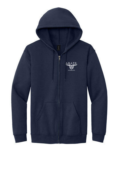 Abate Design 01 Full-Zip Hoodie Navy front