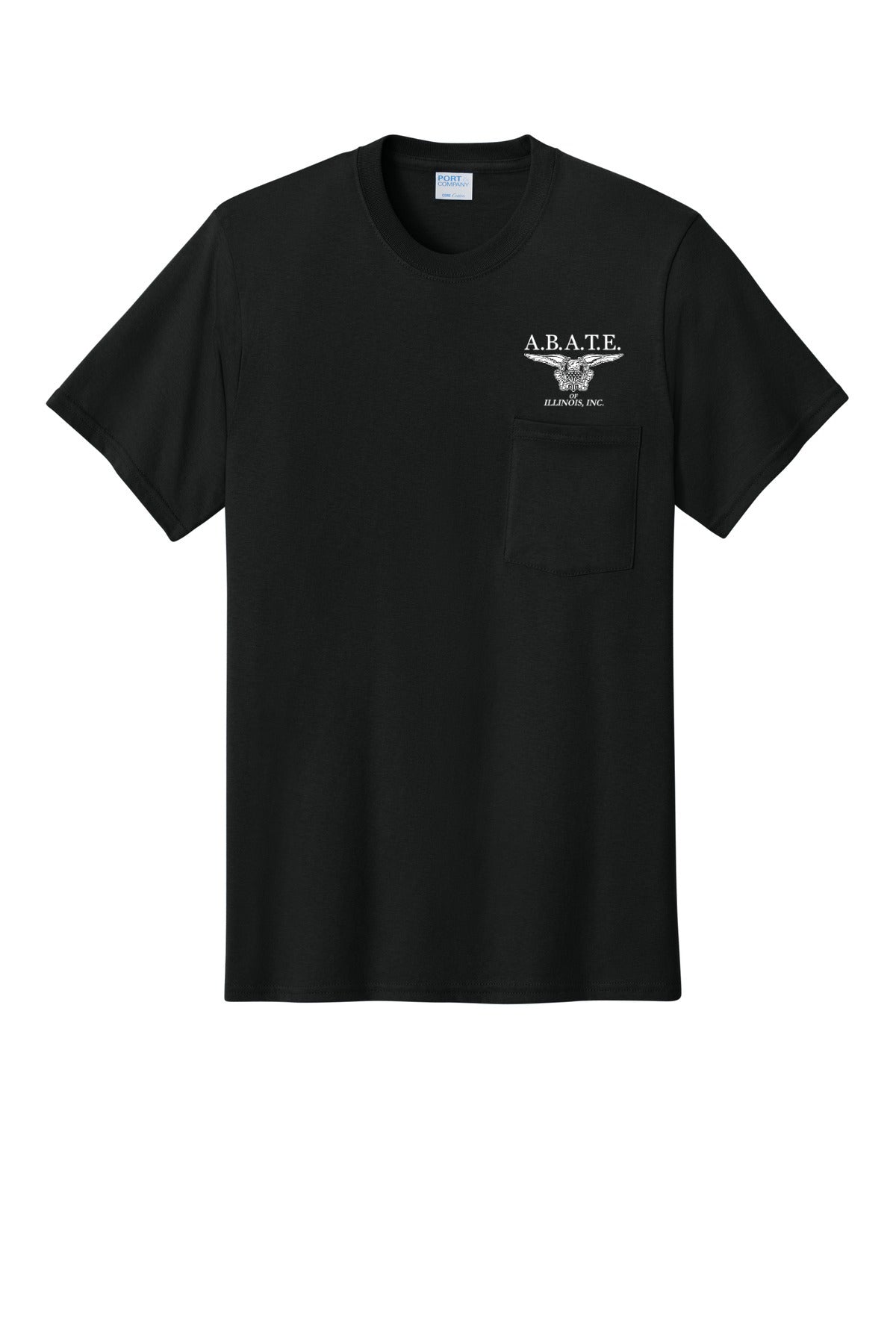 Abate Design 01 Pocket Tee Jet Black front