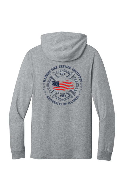 IFSI Webstore - Jerzees Classics Unisex Cotton Long Sleeve Hooded T-Shirt - 2026 Maltese Flag - 363LH [Athletic Heather] Back