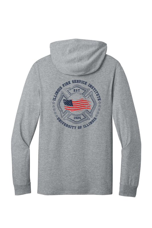 IFSI Webstore - Jerzees Classics Unisex Cotton Long Sleeve Hooded T-Shirt - 2026 Maltese Flag - 363LH [Athletic Heather] Back