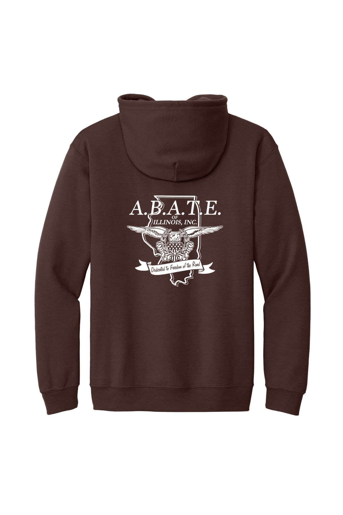 Abate Design 01 Full-Zip Hoodie Dark Chocolate back