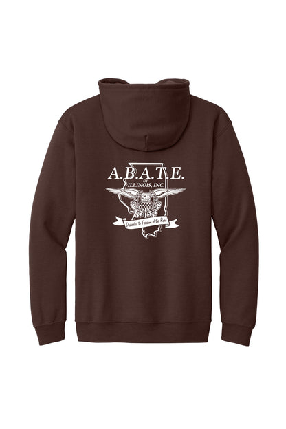 Abate Design 01 Full-Zip Hoodie Dark Chocolate back
