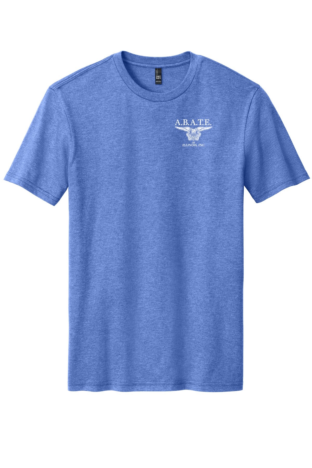 Abate Design 01 District Perfect Blend CVC Tee DM108 Heathered Royal front