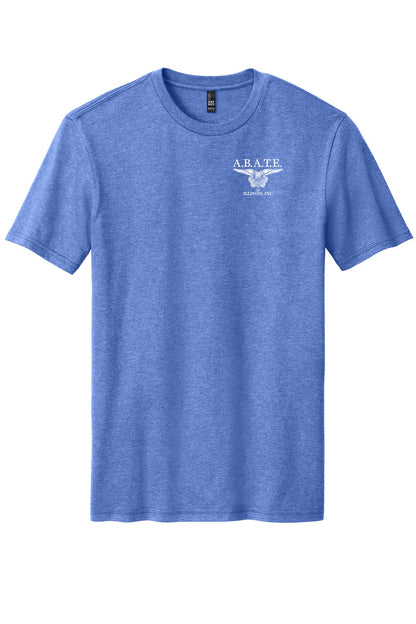 Abate Design 01 District Perfect Blend CVC Tee DM108 Heathered Royal front