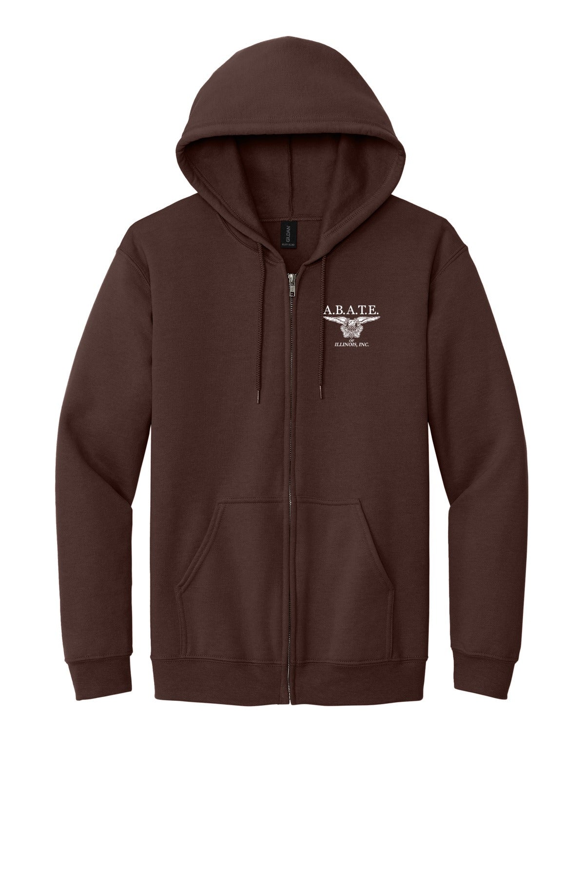Abate Design 01 Full-Zip Hoodie Dark Chocolate front