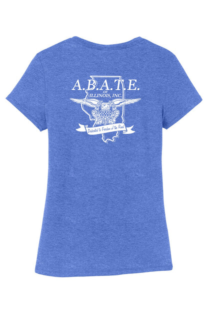 Abate Design 01 District Women's Perfect Tri Tee Royal Frost back