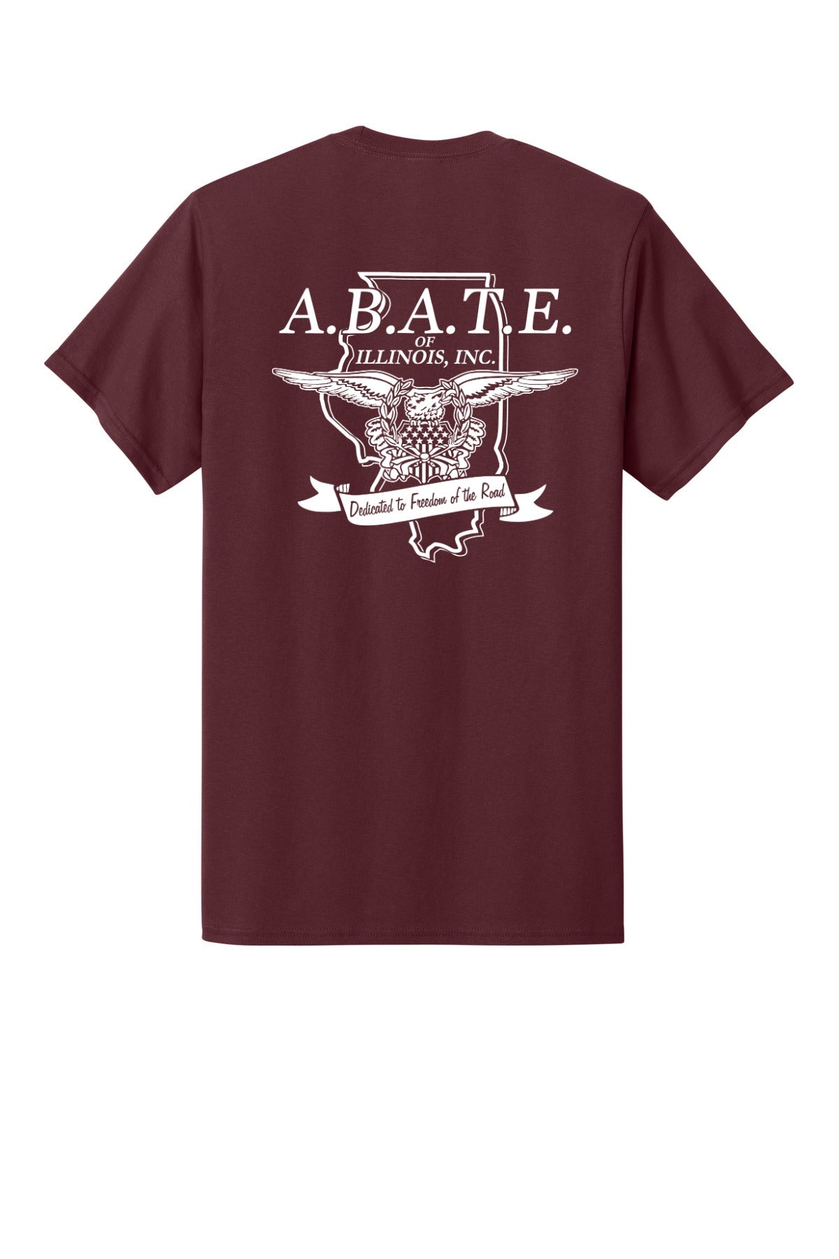 Abate Design 01 Pocket Tee Athletic Maroon back
