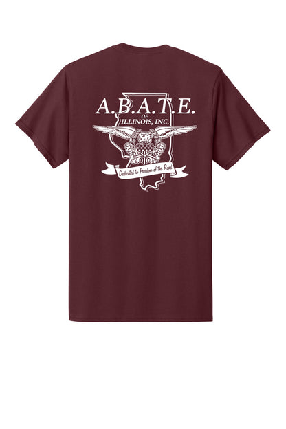 Abate Design 01 Pocket Tee Athletic Maroon back