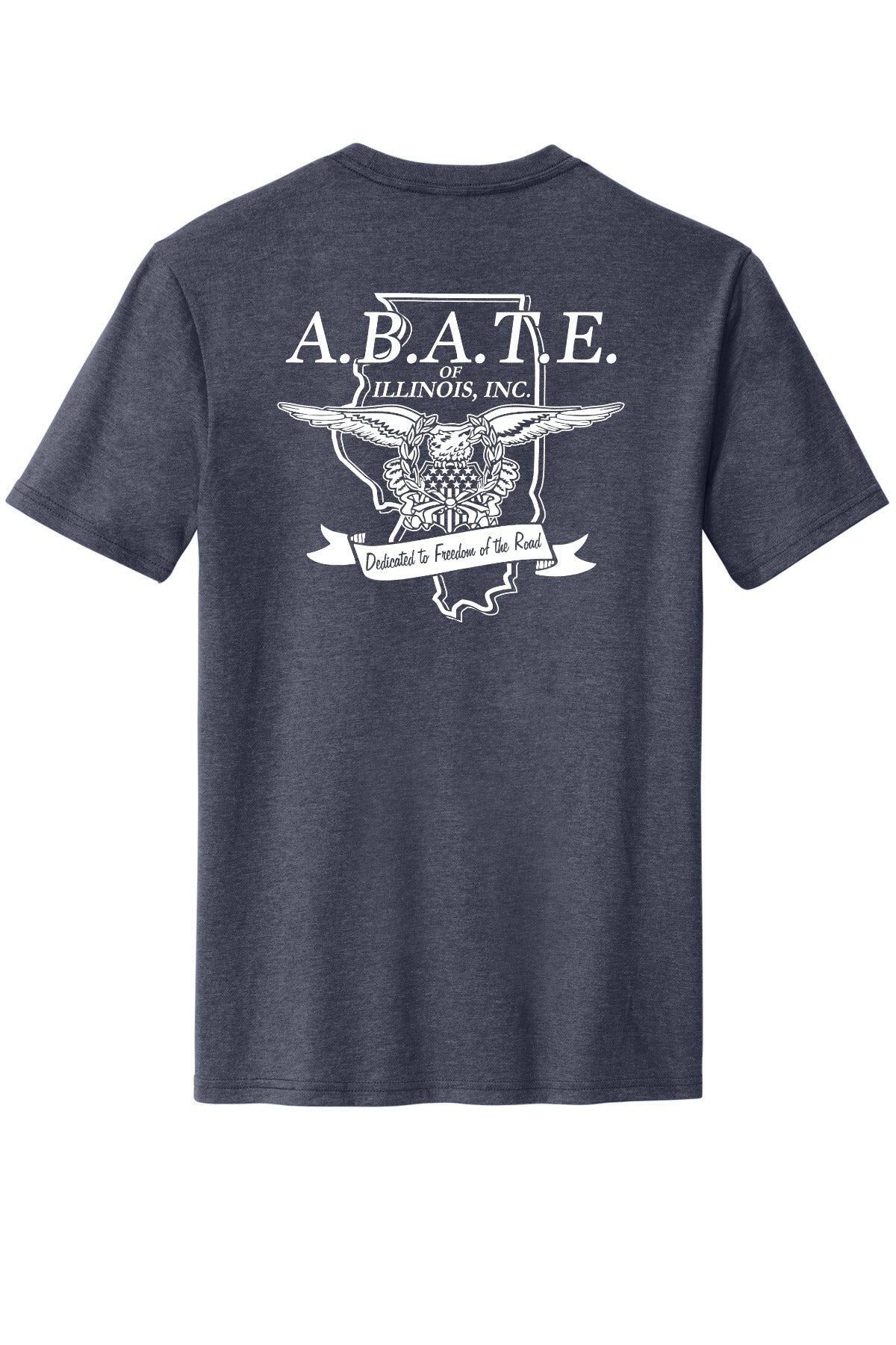 Abate Design 01 District Perfect Blend CVC Tee DM108 Heathered Navy back